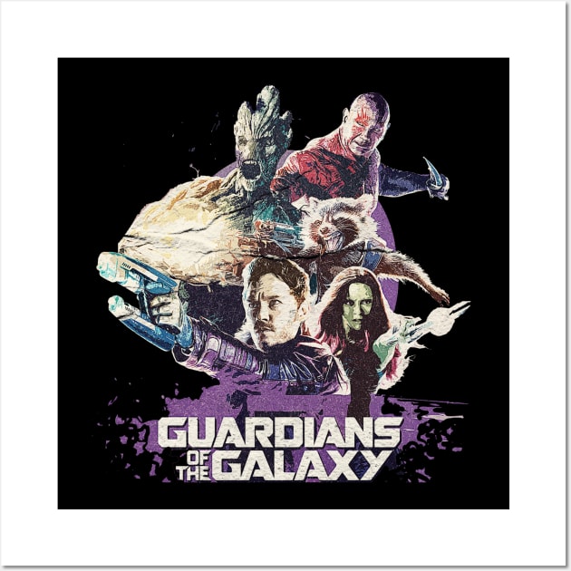 Guardians Galaxy Squad Wall Art by xalauras studio